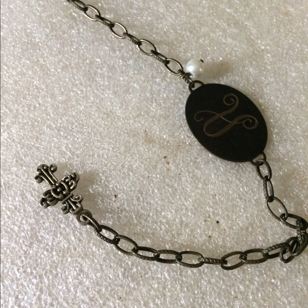 Vintage  brass charms bracelet